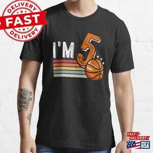 5Th Birthday Basketball Essential T-Shirt Classic